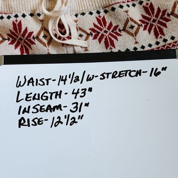 American Eagle Ahh-Mazingly Soft Sweater Knit Reindeer Snowflake Leggings Size M - Picture 10 of 10